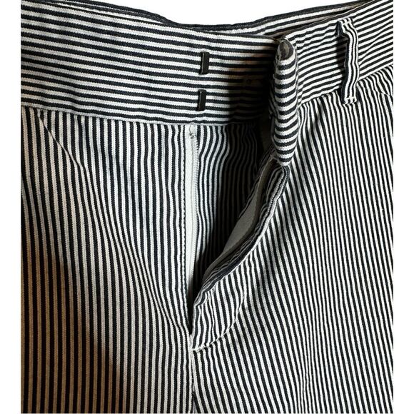 Gap slim cropped blue and white striped ankle pants size 8 tall - Picture 5 of 8
